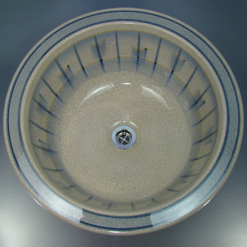 1103 流れ呉須(大)手洗い器