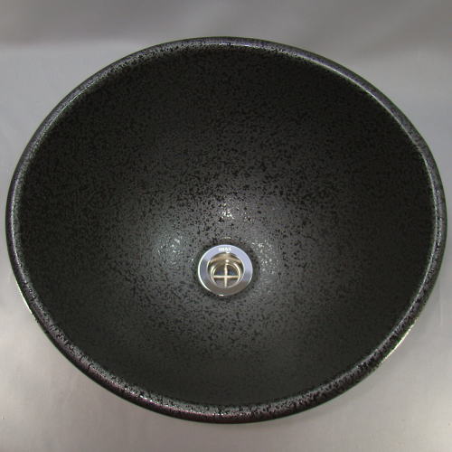 BS-21 黒スパタ(中)手洗い器