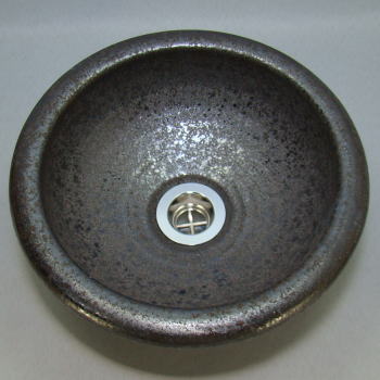 G-004 黒釉ツバ付(ミニ)手洗い器
