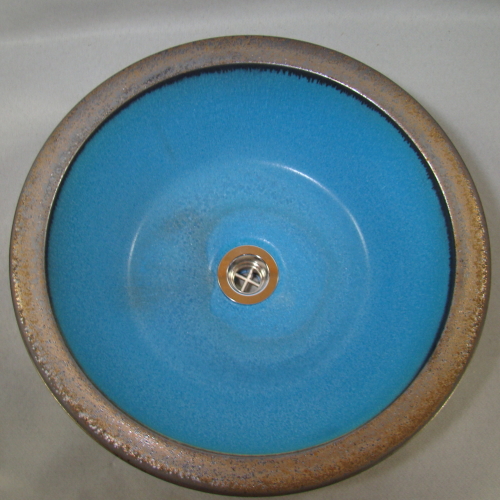 TT-01 金彩トルコ青(中)手洗い器