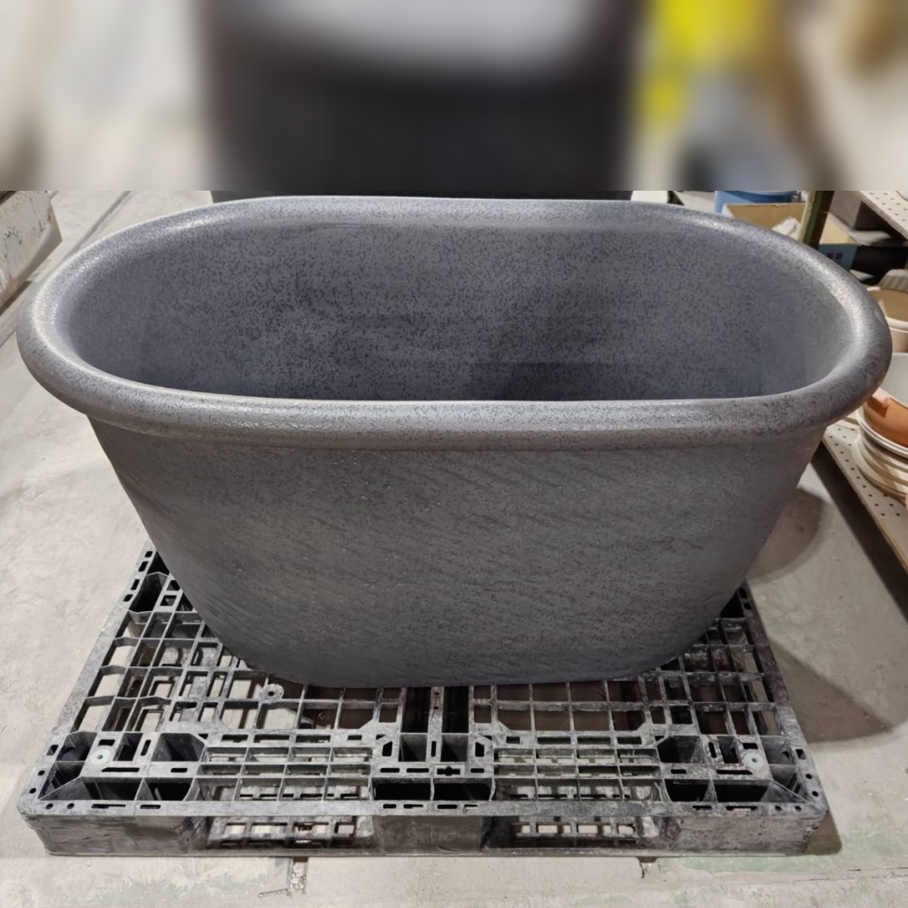  陶器 風呂 信楽焼 小判型 制作 販売 注文　HURO-B1200