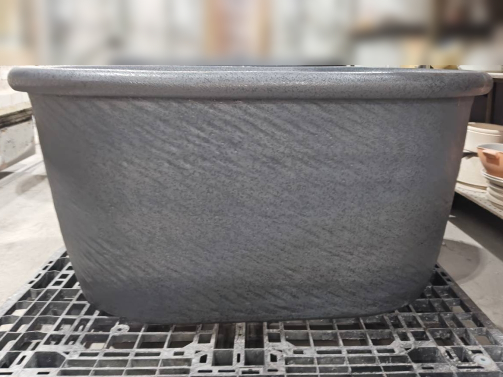 露店風呂　露店　陶器 風呂 信楽焼 小判型 制作 販売 注文