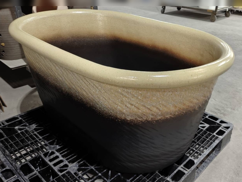  陶器 風呂 信楽焼 小判型 制作 販売 注文