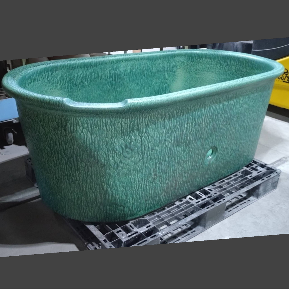 信楽焼　陶器　風呂　小判型 HURO-B1600 陶器 風呂 信楽焼 小判型 制作 販売 注文