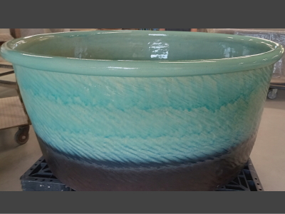 信楽焼　陶器風呂丸型φ1400×H600 陶器 風呂 信楽焼 丸型 おわん型 制作 販売 注文