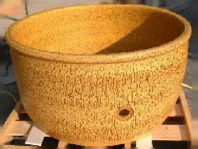 信楽焼　陶器風呂丸型φ1100×H600 陶器 風呂 信楽焼 丸型 制作 販売 注文