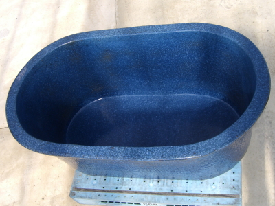 信楽焼　陶器　風呂　小判型 HURO-B1500 陶器 風呂 信楽焼 小判型 制作 販売 注文