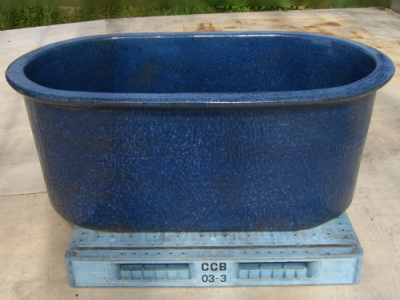 信楽焼　陶器　風呂　小判型 HURO-B1500 陶器 風呂 信楽焼 小判型 制作 販売 注文