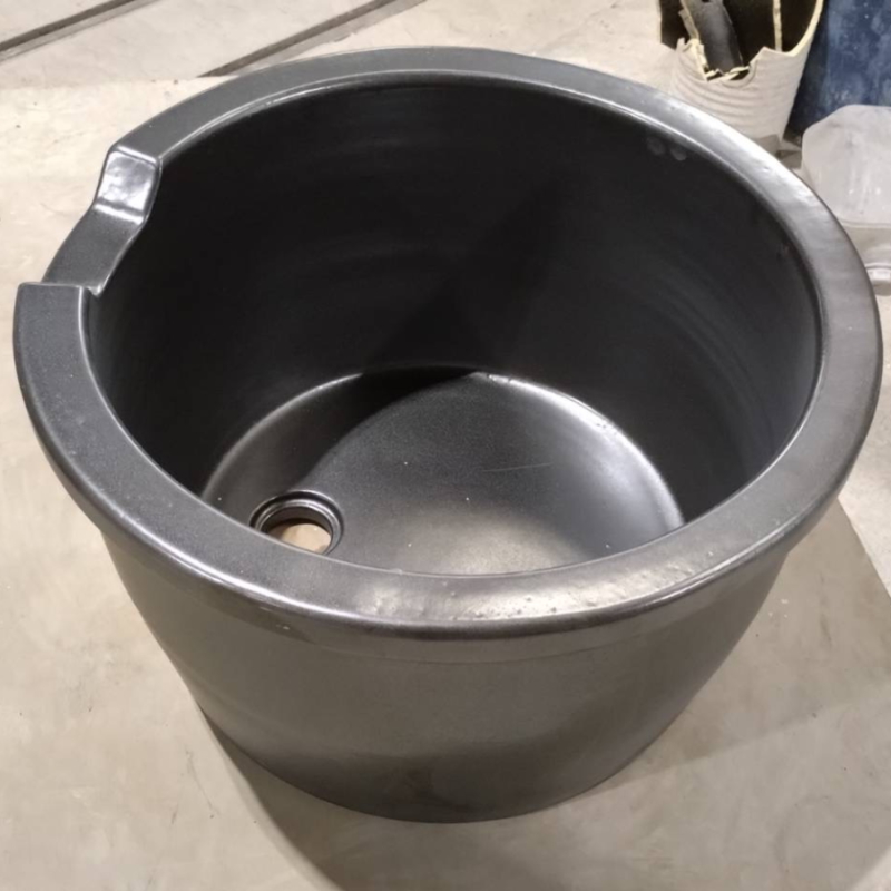 信楽焼　陶器風呂　丸型φ600×H350　壷風呂　風呂桶　浴槽　信楽焼 制作 製作 販売 注文　激安