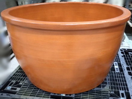丸型 陶器風呂 浴槽 温泉 製作 制作