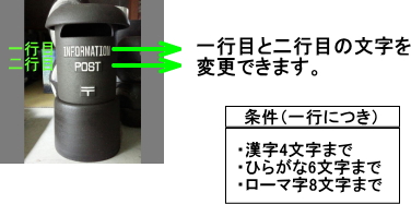 ちっちゃな壱番星 信楽焼 字体 書体 ポスト