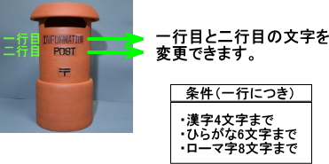 名入れ 信楽焼 陶器 ポスト